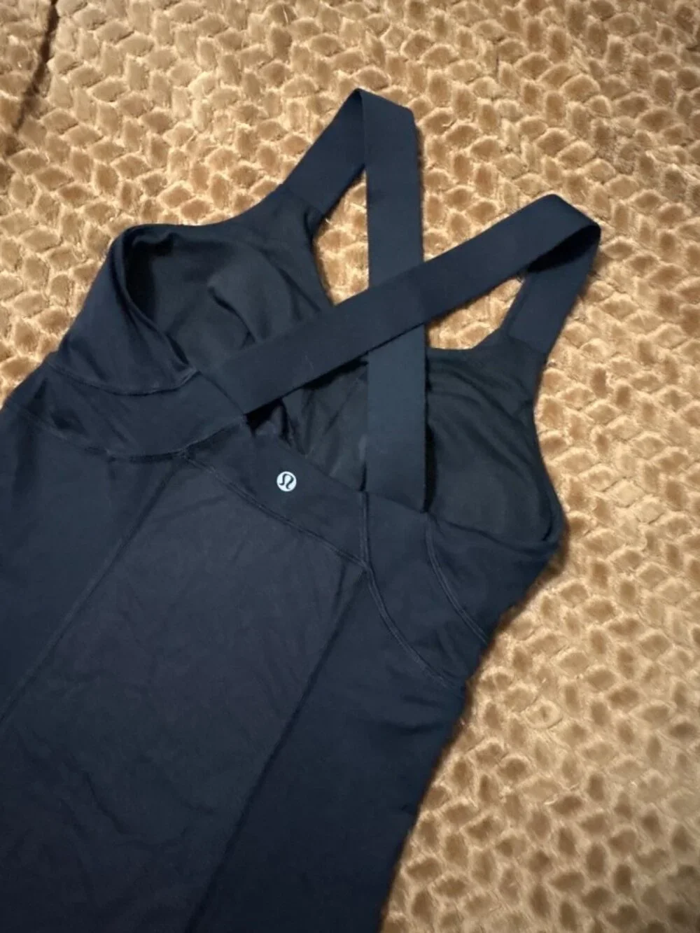 Like New Lululemon Push Your Limits Tank Top Black Built-In Shelf Bra 8